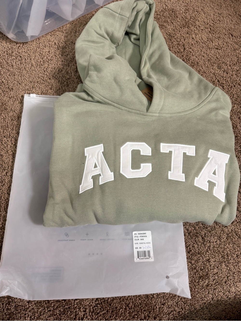 NWT ACTA Sage Hoodie | Size L/  XL